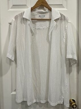 NWOT Zara Men’s Sheer Shirt Size Large